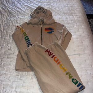 Aviator Nation Hoodie & Sweatpants Set Size Medium